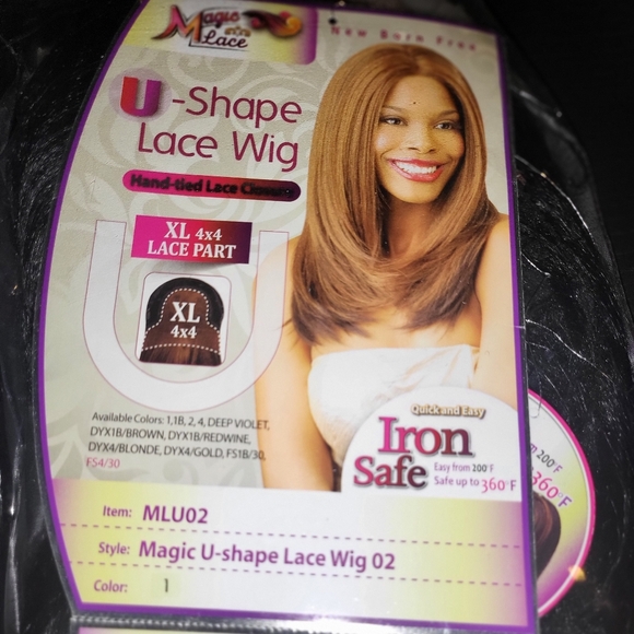 MAGIC LACE NEW BORN FREE U-SHAPE LACE FRONT WIG MLU02 (1B) - Picture 13 of 14
